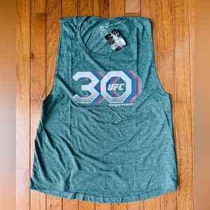 NWT UFC 30th anniversary Women's Heather Green Muscle Tee XL
